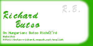 richard butso business card